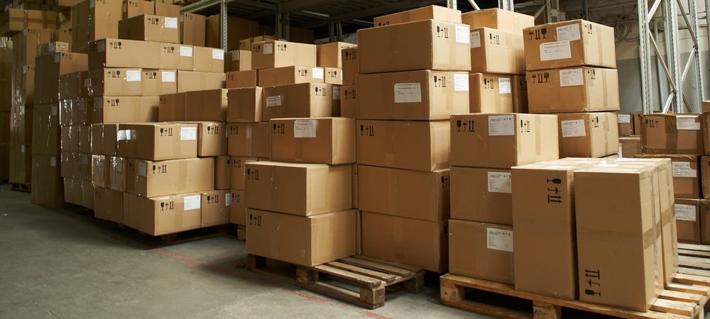 carton boxes in warehouse